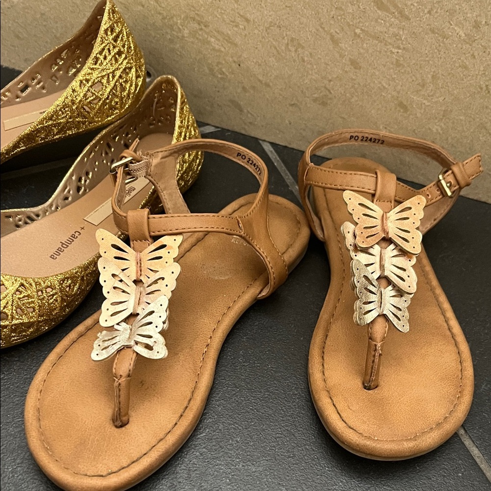 Gold Brown Sandals